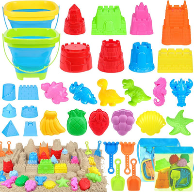 Set juguetes playa plegables para niños con cubo y pala