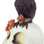 Estatua Cráneo Gótico Día de los Muertos Cuervo y Rosas