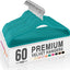 Perchas terciopelo verde menta 60uds antideslizantes