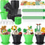 Set 24 Macetas Plástico con Adornos Trébol Fiesta