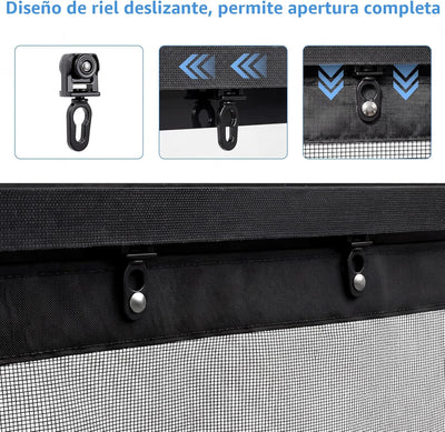 Pantalla deslizante puerta garaje malla fibra vidrio 16x7pies