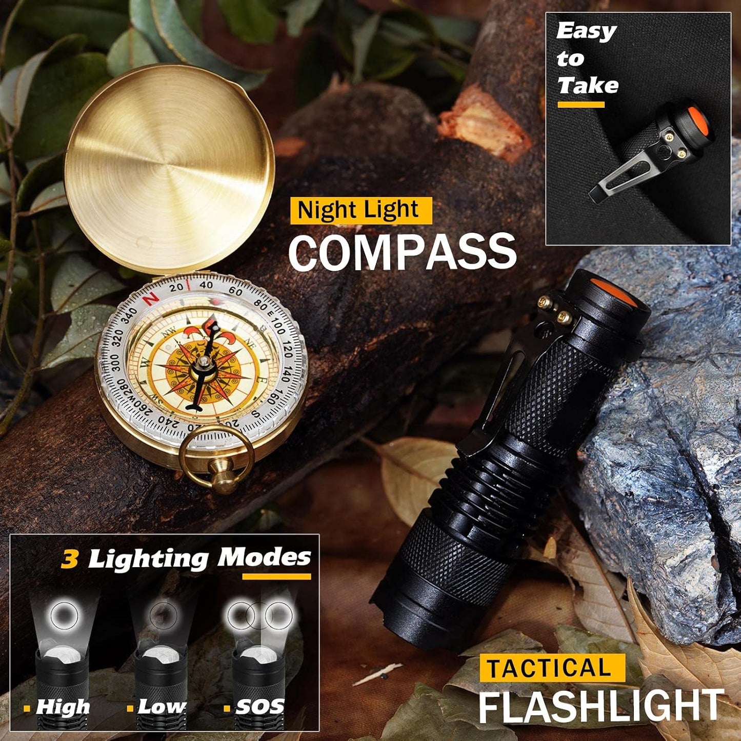 Kit supervivencia 14en1 regalo hombre pesca camping