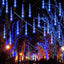 Luces LED lluvia de meteoros 11.8" 24 tubos navidad