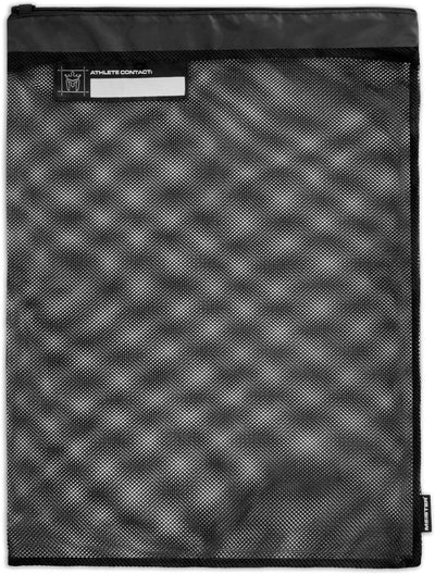 Bolsa lavado XL deportiva de malla con cremallera negro