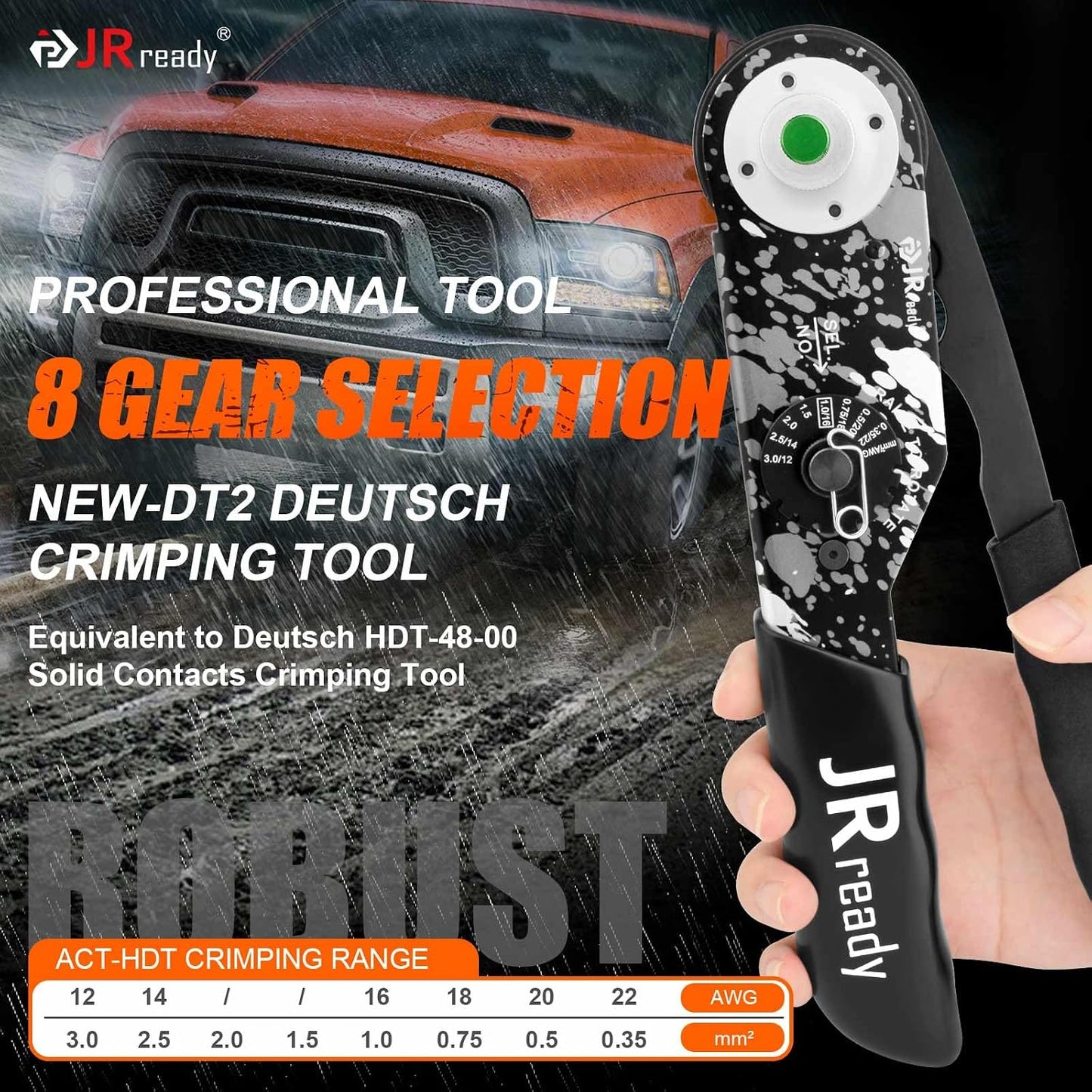 Kit herramienta crimpado conectores Deutsch DT 2-12 AWG