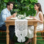 Camino mesa encaje blanco lazo grande 12x71pulg mantel boda cocina