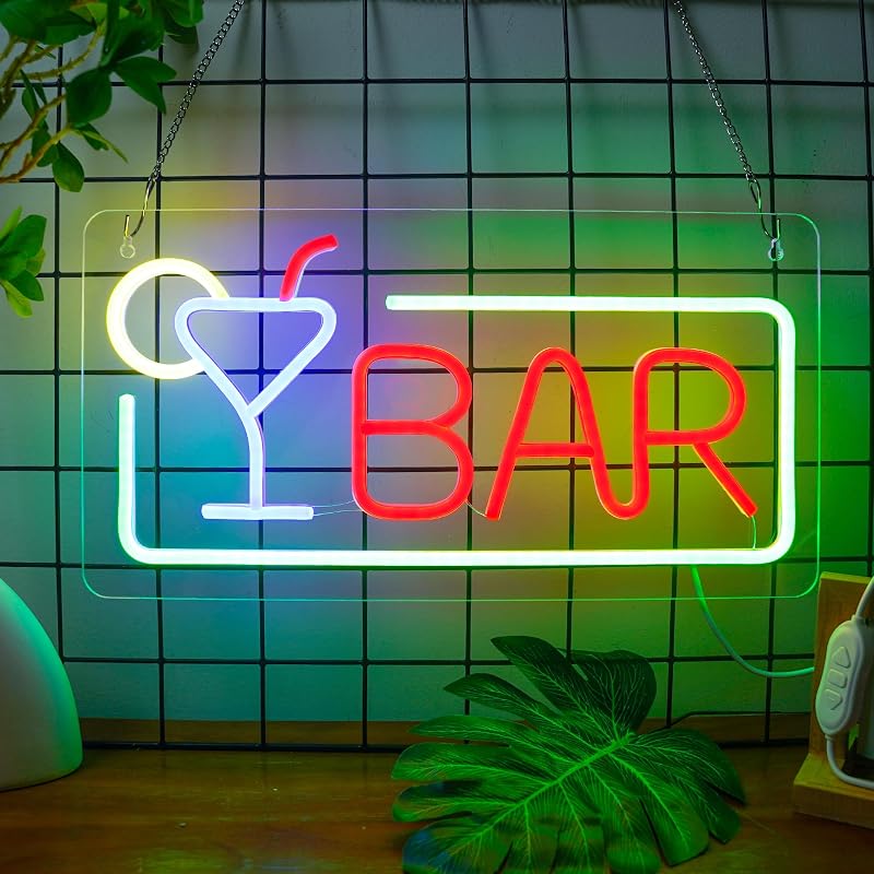 Letrero neón LED USB para bar bistró pub cumpleaños
