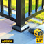 Pack 2 Cubiertas Aluminio Base Poste 2.5pulg Faldas Divididas Negro