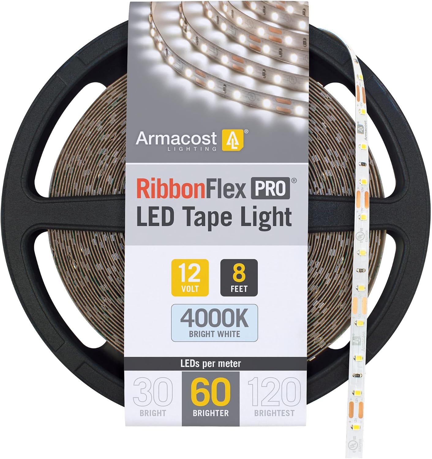 Tira luces LED blancas 12V 60led/m 8.2pies
