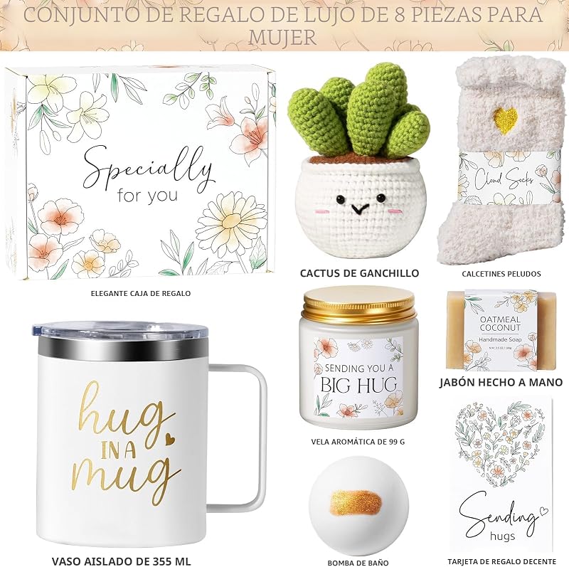 Cesta regalo autocuidado mujer spa navidad mamá abuela