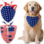 Bandana perro bandera estadounidense 4 de julio triángulo grande