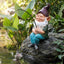 Estatua Gnomo Pescador 9.7" Decoración Jardín