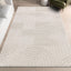 Alfombra suave patrón arco 2'7x5' antiderrap lavable beige