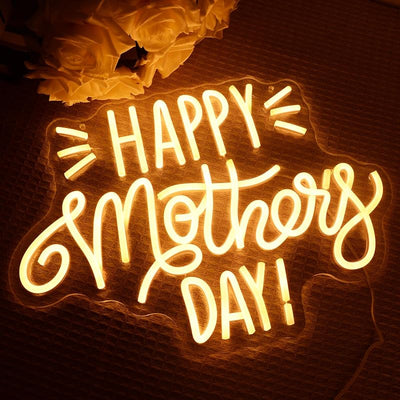 Luces neón LED con texto My Mother is Best Mom luz blanca