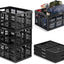 3 Cajas plegables obsidiana 45L 66lb apilables polipropileno