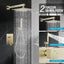 Set grifo ducha cuadrado 10" lluvia acero inox una manija