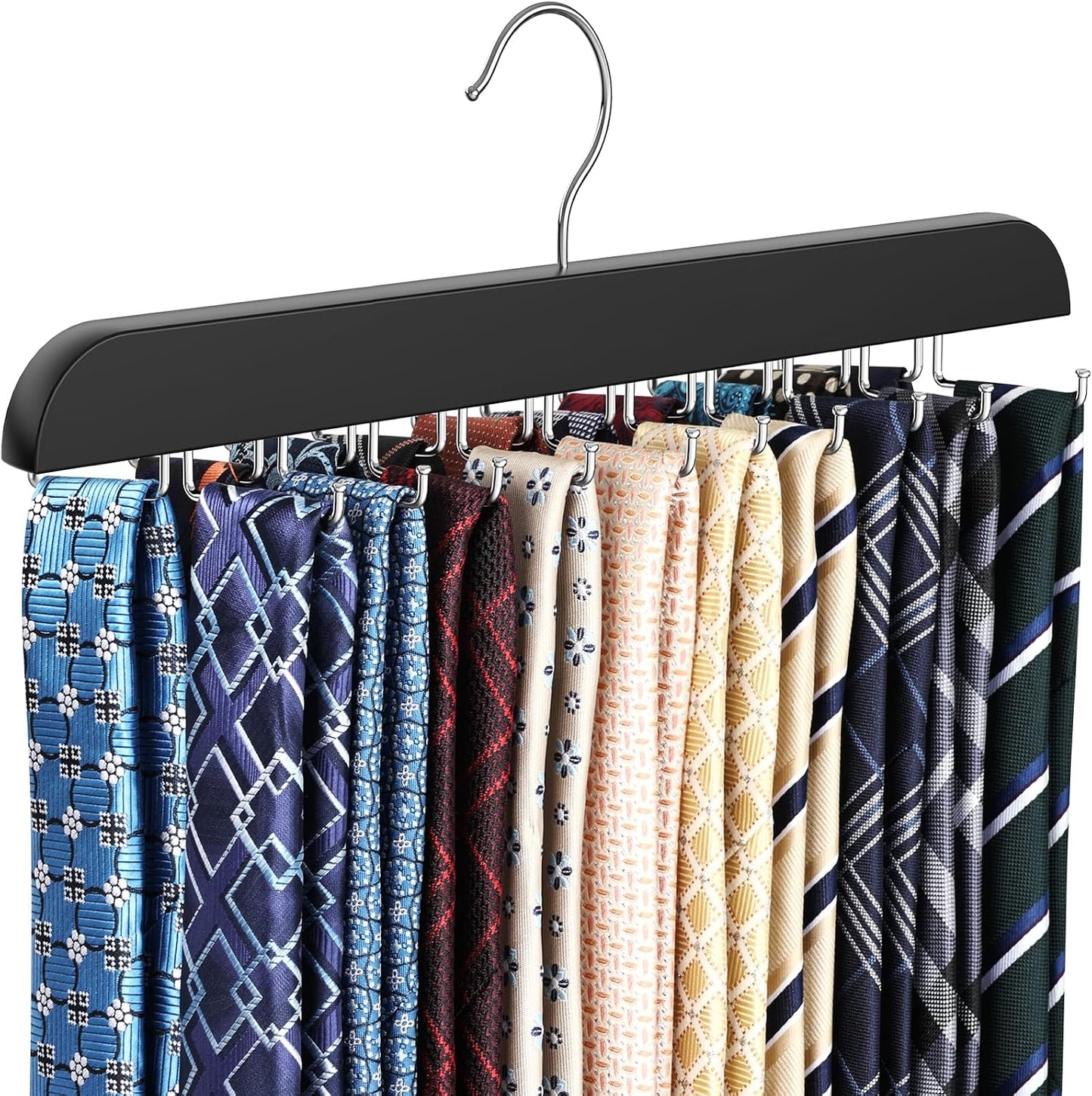 Perchero corbatas 20 ganchos metal plegable
