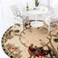 Alfombra área granja redonda 3ft3" crema/negro