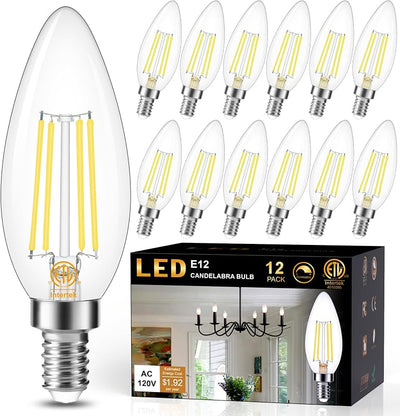 Bombilla LED E12 regulable 4000K tipo B vintage