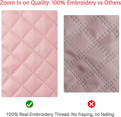 Bolso lona acolchado mujer compartimento zapatos rosa