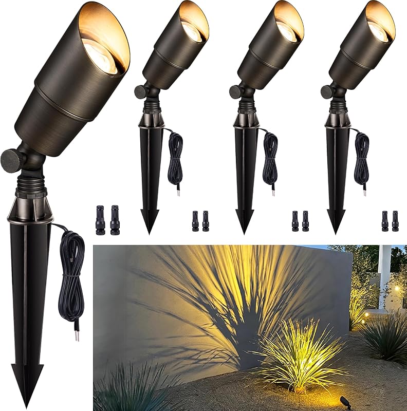 Focos LED bronce antiguo 12V para árboles exteriores
