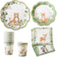 Decoraciones Baby Shower Tema Bosque 78 Pzas Platos Vasos