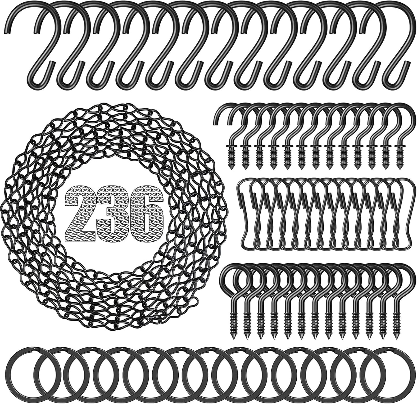 Cadena decorativa metal negro 236pulg para fotos y campanillas