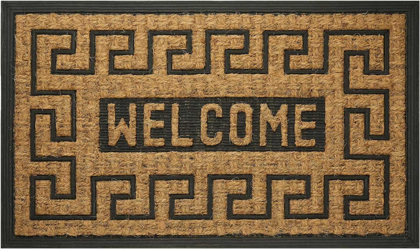 Tapete puerta entrada 18x30pulg llave bienvenida impermeable