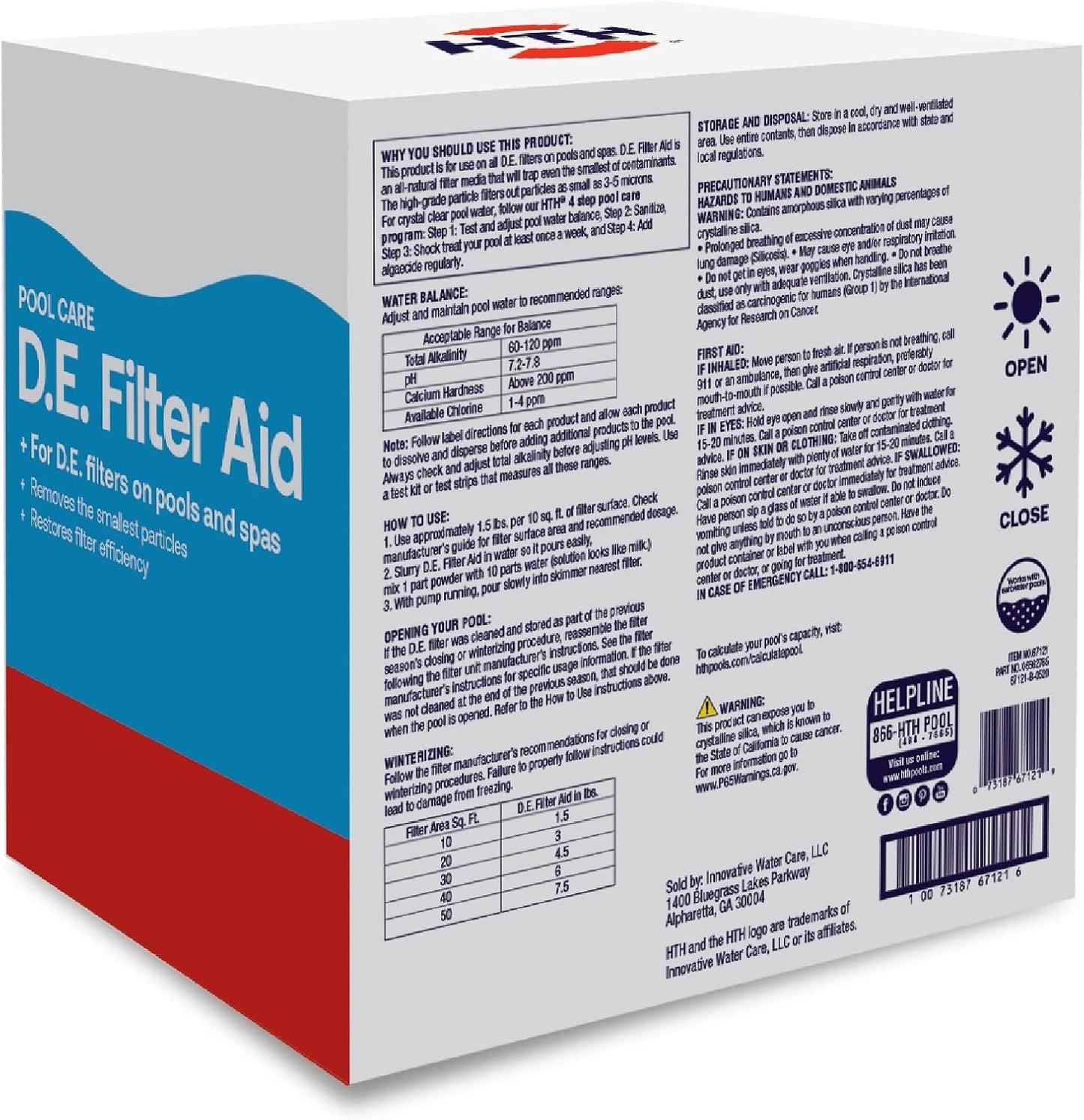 Filtro D.E. para piscina 10 libras mejora claridad