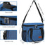 Bolsa almuerzo aislada con correa ajustable color azul