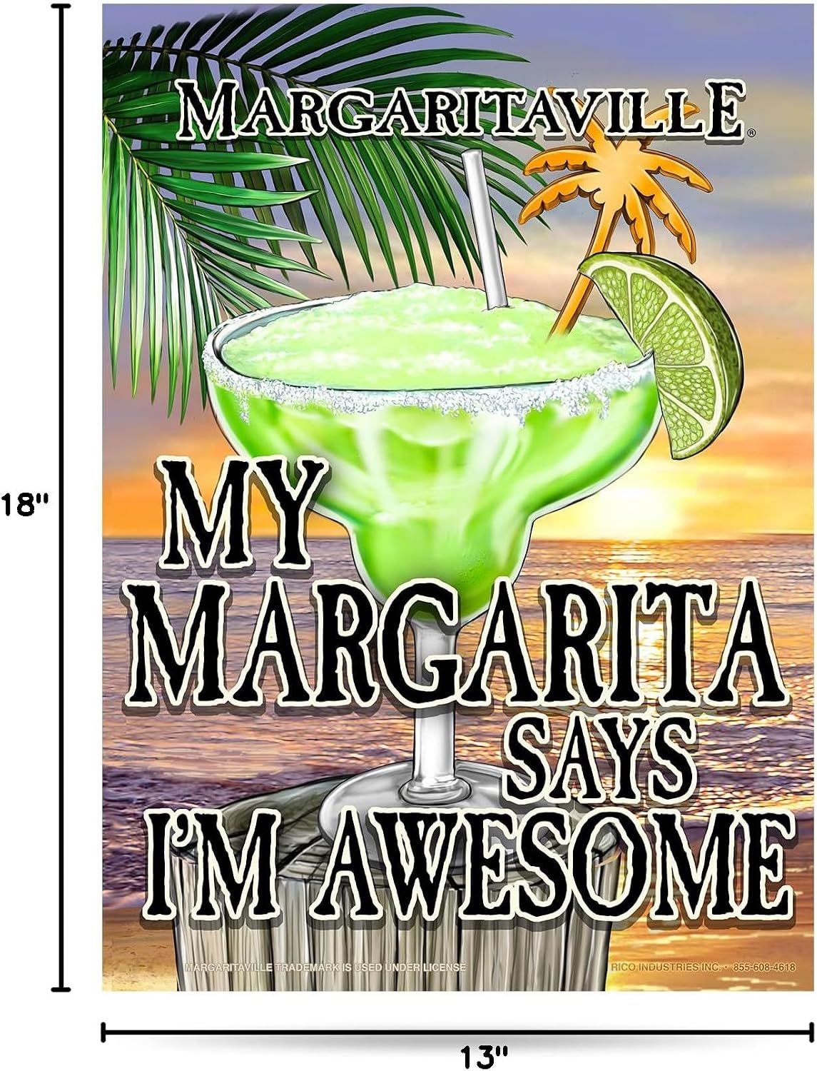 Bandera jardín doble cara Margaritaville