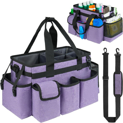Bolsa limpieza amas de casa con asa morado
