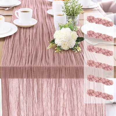 6 Caminos Mesa Estopilla Rosa 10ft 35x120pulg Tela Gasa