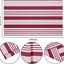 Alfombra exterior rayas rojas y blancas 35.4x59" algodón