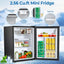 Refrigerador compacto 2.56ft³ puerta reversible negro
