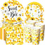 Set 250 pzas decoración fiesta abeja platos servilletas