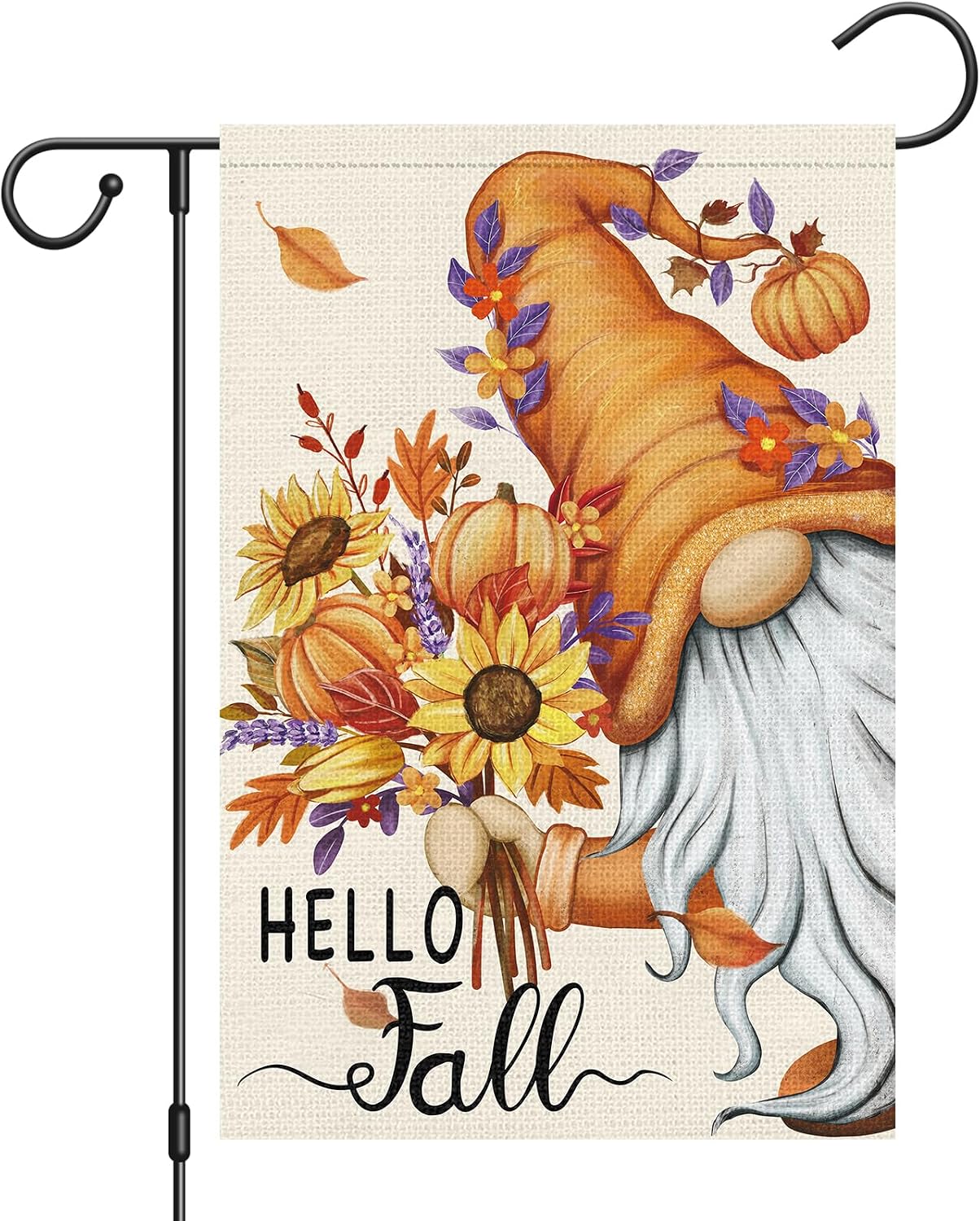 Bandera jardín Hello Fall 12x18pulg calabaza girasol