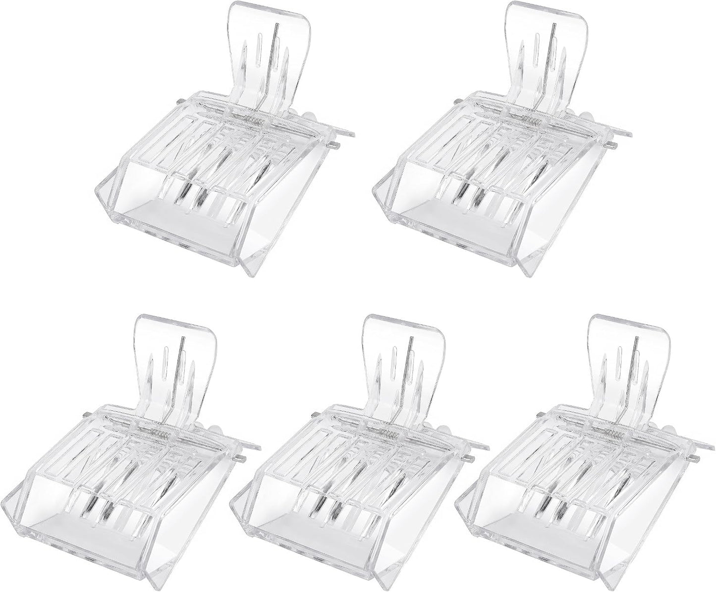 Clip abeja reina transparente set 5 para manejo con una mano