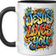 Taza Cerámica Diseño Cristiano Graffiti Negro/Blanco