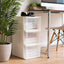 Cajón apilable 17qt set 4 color blanco