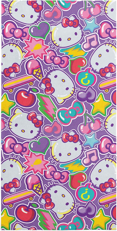 Toalla playa microfibra Hello Kitty 30x60" color cereza