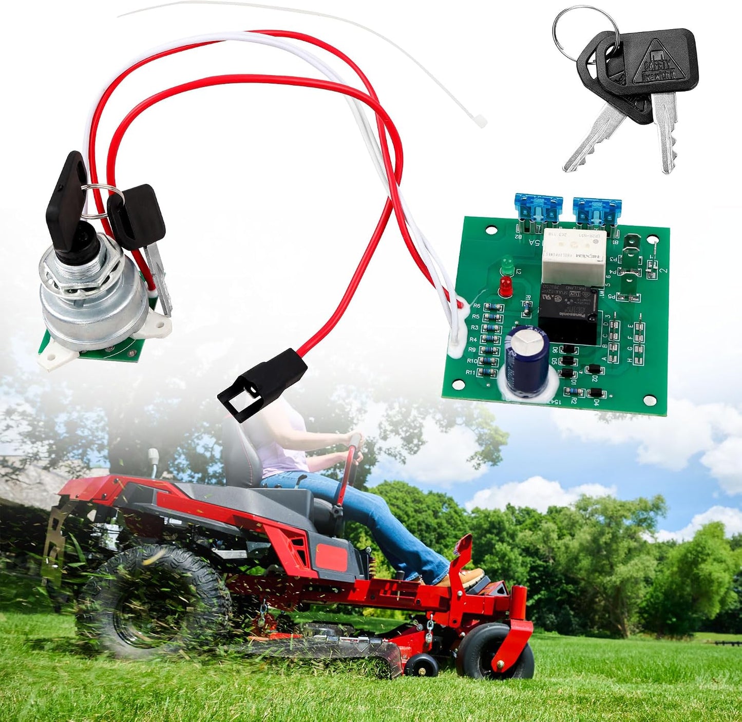 Módulo interruptor encendido 2 llaves comp John Deere