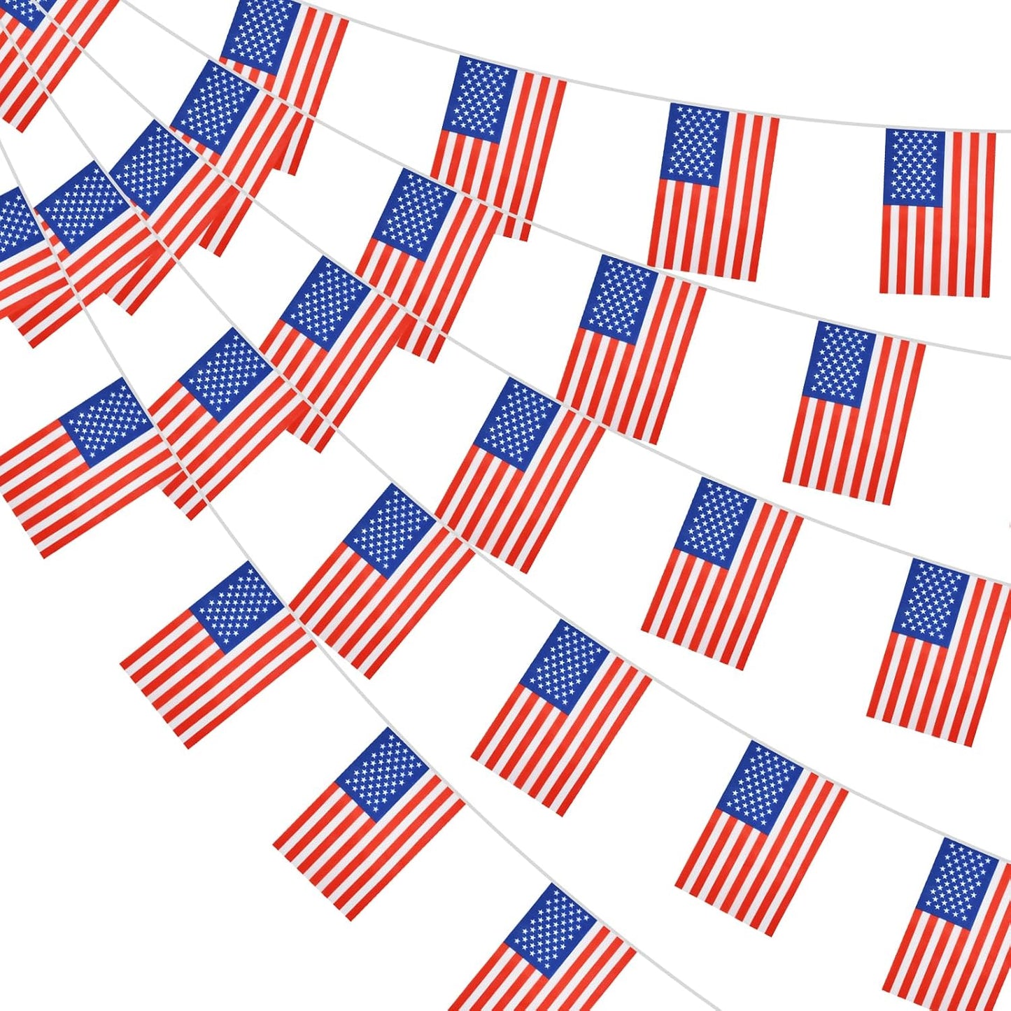 Banderines USA 32.8ft 38uds para 4 de Julio