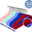 Perchas terciopelo 50uds antideslizantes 5 colores