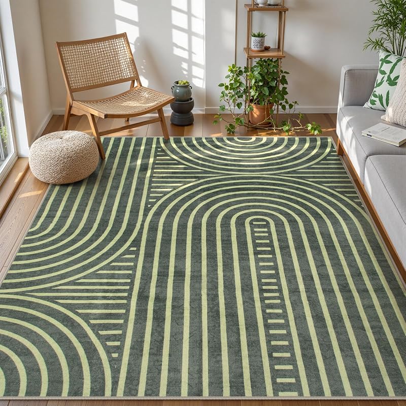 Alfombra lavable 8x10ft antiderrap sala dormitorio