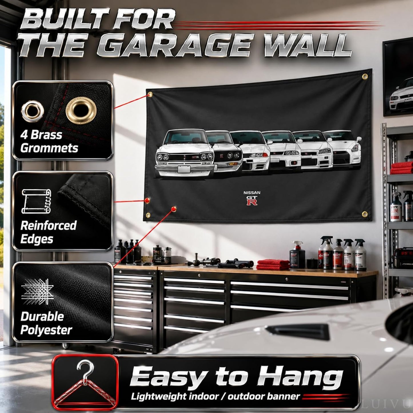 Bandera auto 3x5ft 4 ojales latón decoración