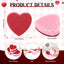 6 Esponjas Corazón Doble Cara para Cocina y Baño Rojo