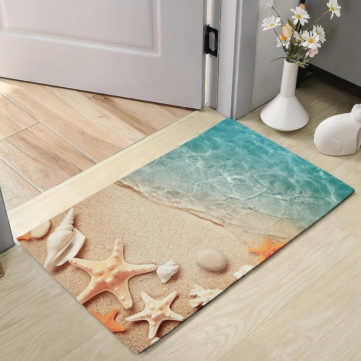 Tapete puerta playa estrellas mar 30x17" antiderrap