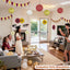 Set 13 decoraciones fiesta granate dorado faroles pancarta