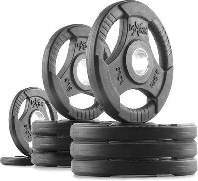 Set discos olímpicos goma para barra entrenamiento fuerza